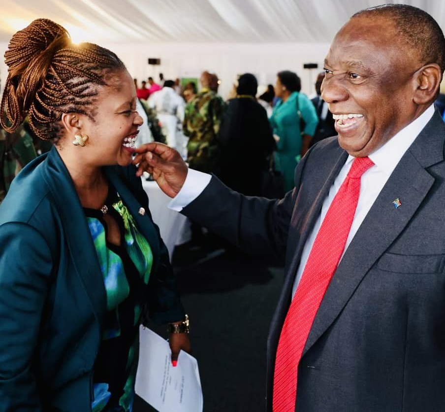 Khusela Diko with President Cyril Ramaphosa